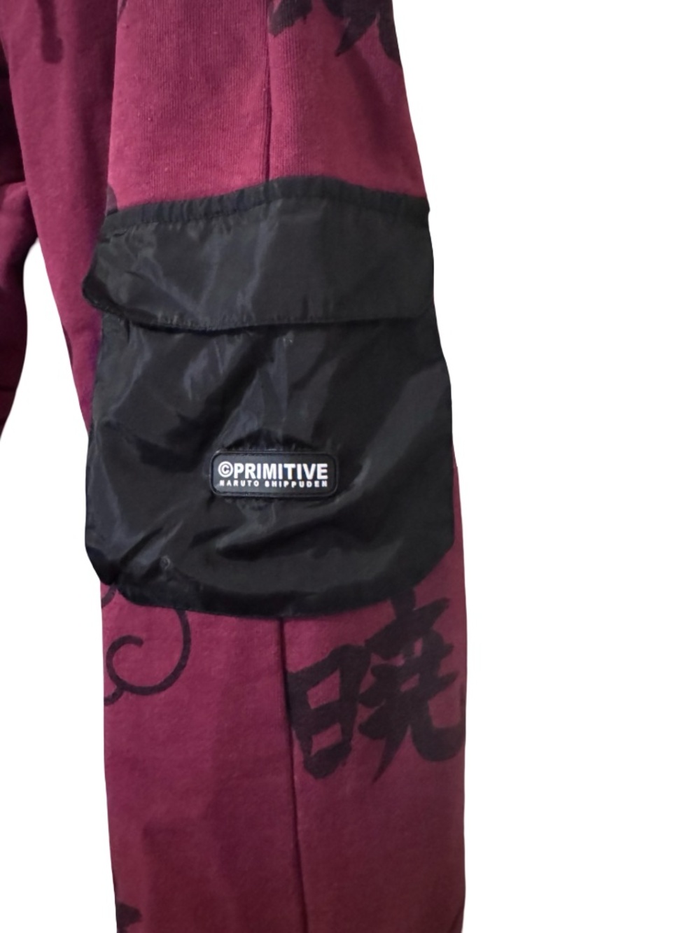 Primitive Naruto Shippuden Akatsuki Jogger Pants Burgundy Red Graphic Sweatpants - Picture 3 of 9